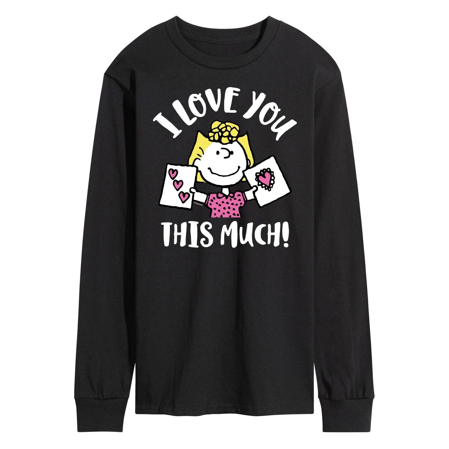 

Мужская футболка с длинными рукавами Peanuts Love You This Much Licensed Character