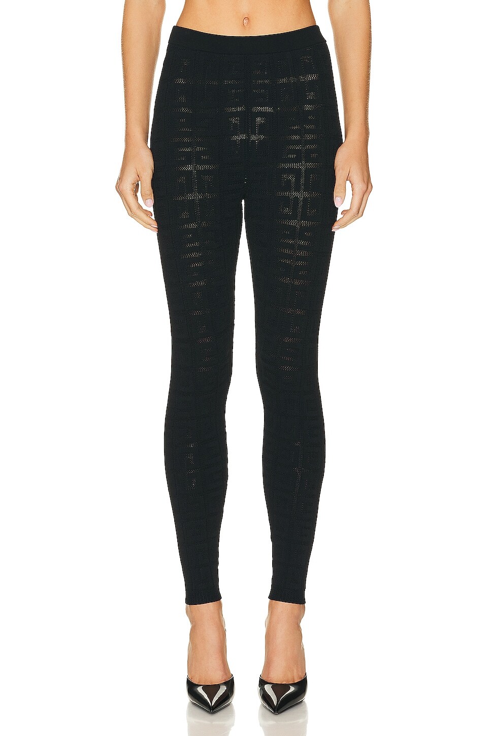 

Брюки Givenchy Stretch Lace Monogram Legging, черный