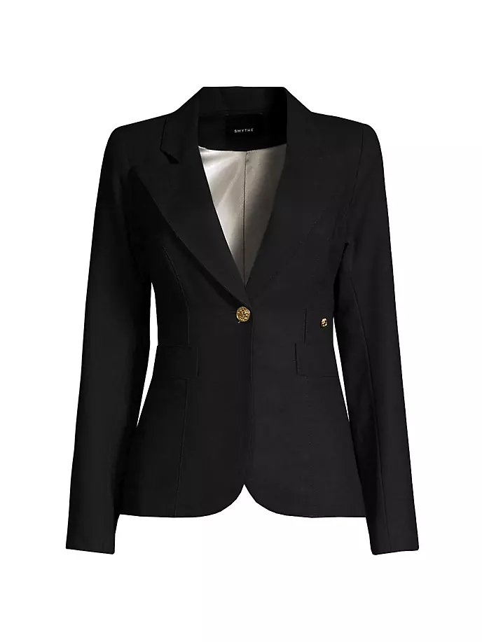 Однобортный шерстяной пиджак Duchess Smythe, черный
