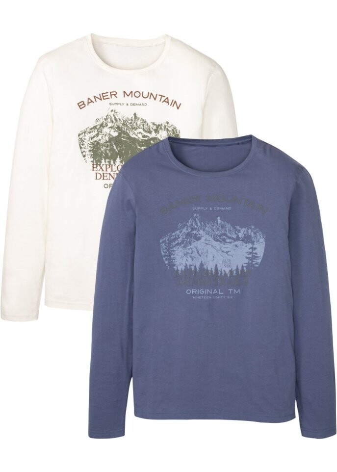 

Рубашка с длинным рукавом (2 шт) John Baner Jeanswear, синий