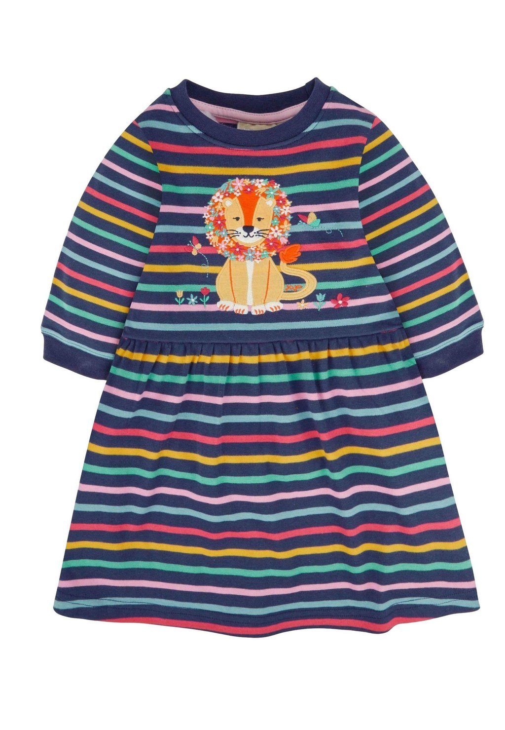 Летнее платье Lion Stripe JoJo Maman Bébé, цвет navy