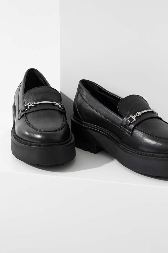 

Кожаные мокасины Answear Lab, черный