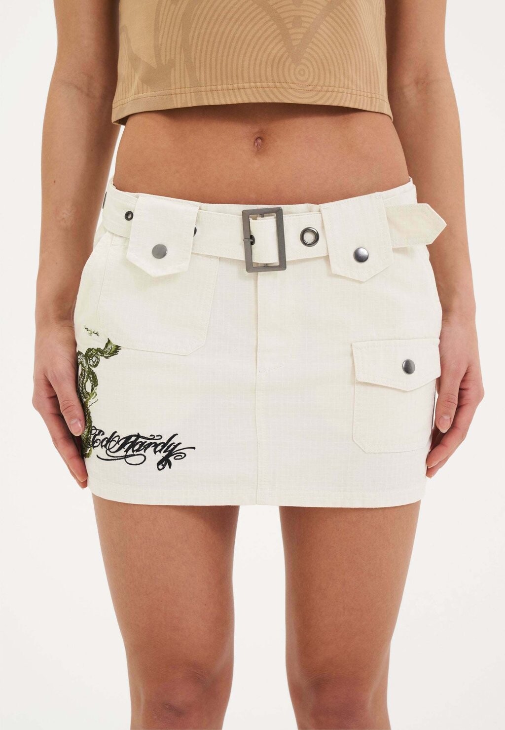 

Юбка мини TWISTED DRAGON Ed Hardy, бежевый