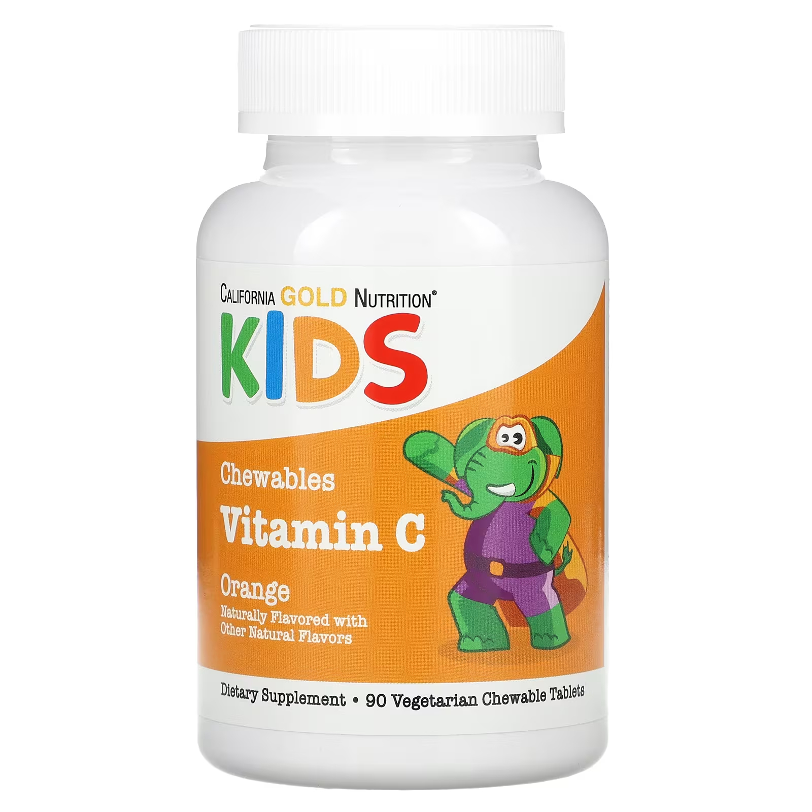 Жевательные витамин С для детей California Gold Nutrition, 90 вегетарианских таблеток жевательные таблетки с витамином c california gold nutrition vitamin c gummies 90 таблеток
