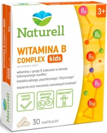 Naturell, Комплекс Витаминов группы В для детей, 30 лет USP Zdrowie ...
