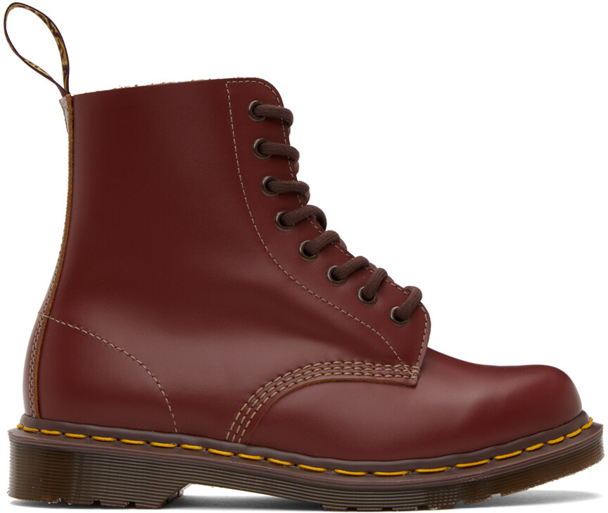 

Бордовые ботинки Dr. Martens Made In England 1460, Красный