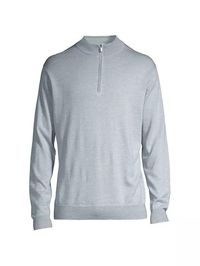 

Свитер с молнией до четверти Crown Autumn Crest Peter Millar, цвет platinum