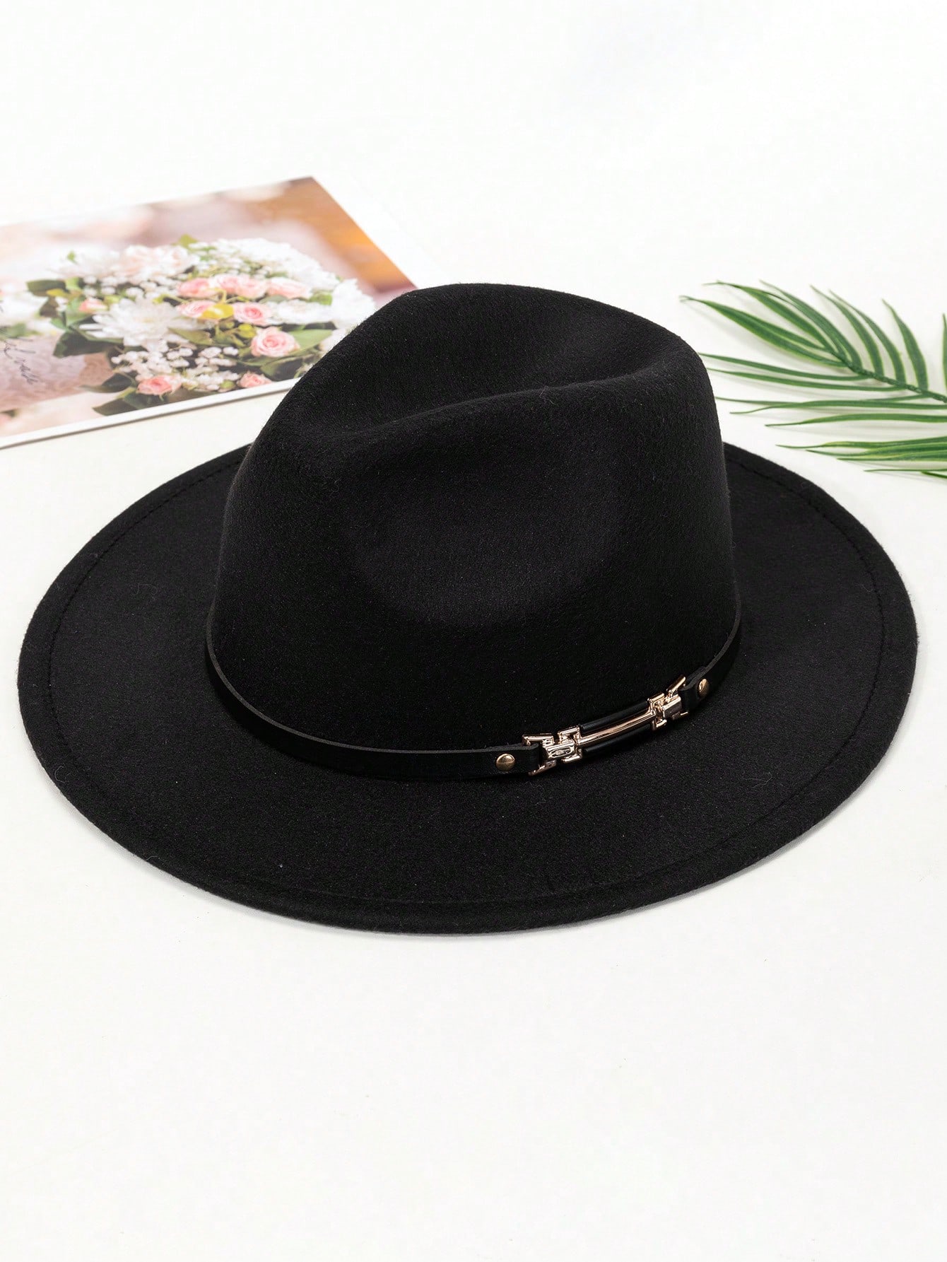 цена 1 шт. черная элегантная солнцезащитная шерстяная шляпа в стиле джаз для мужчин, черный