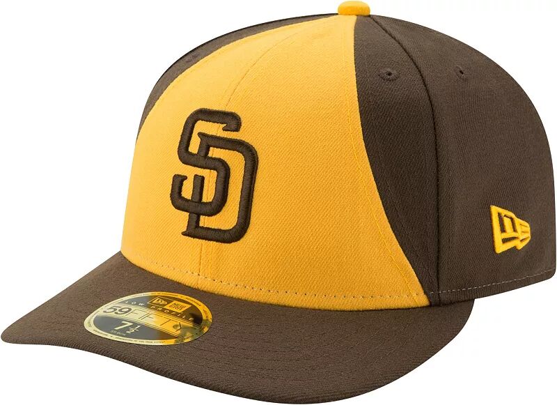 

Мужская шляпа New Era San Diego Padres 59Fifty Alternate, желтая с низкой короной