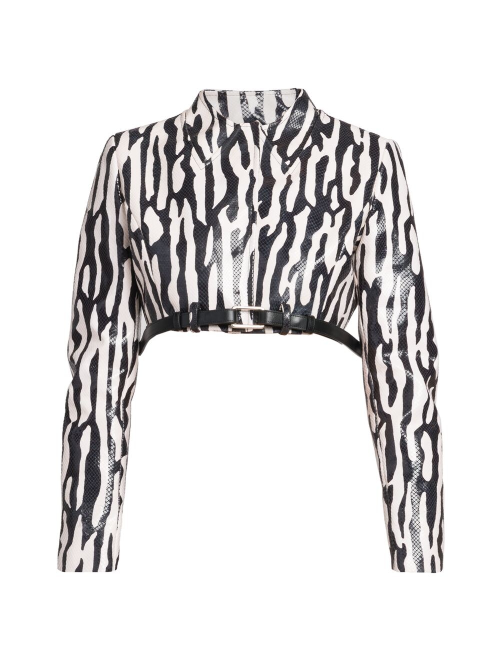 

Укороченная куртка Zebra с поясом Coperni, белый
