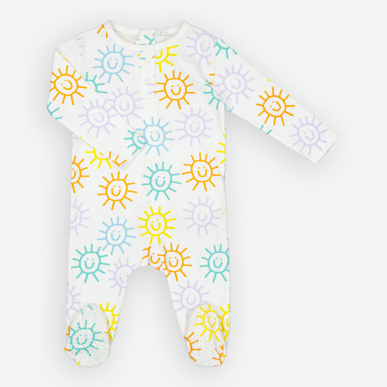 

Белый комбинезон с разноцветным рисунком солнца Stella McCartney Kids