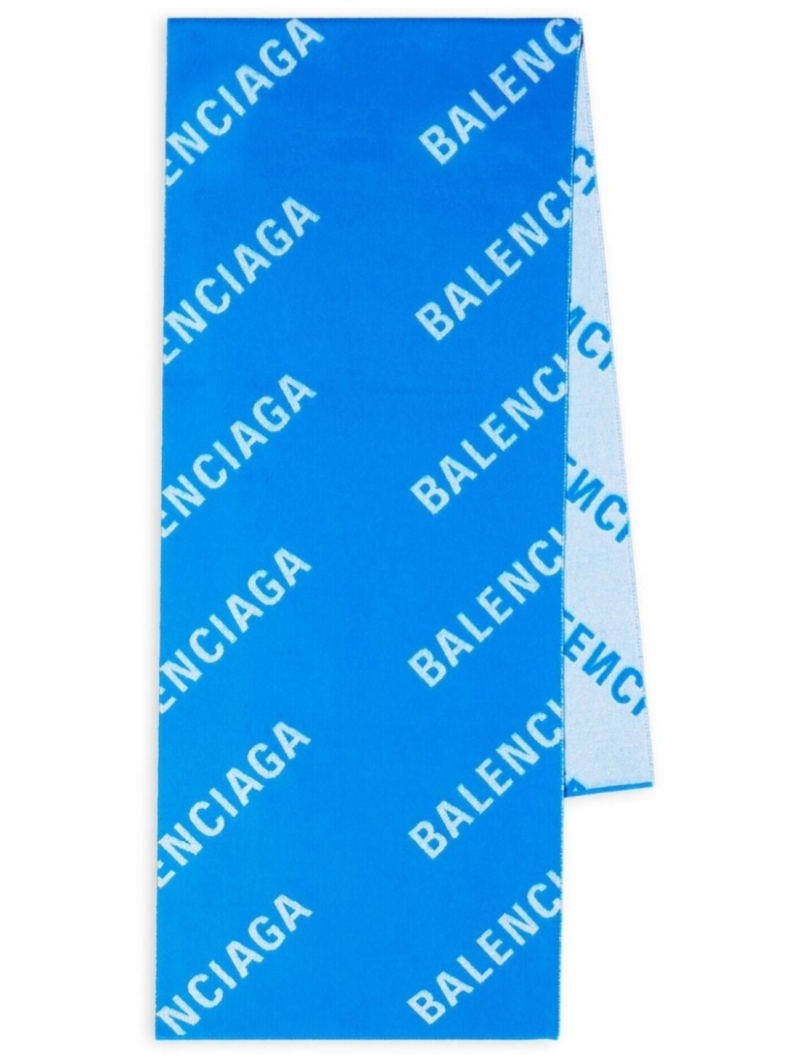 

Balenciaga шерстяной шарф с логотипом, синий