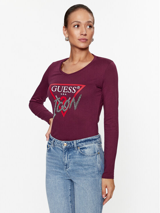 

Узкая блузка Guess, фиолетовый