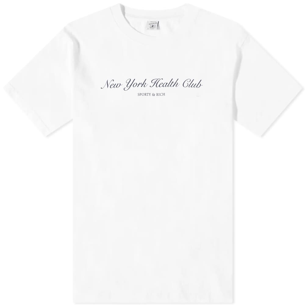 

Футболка Sporty & Rich NY Health Club, белый/темно-синий