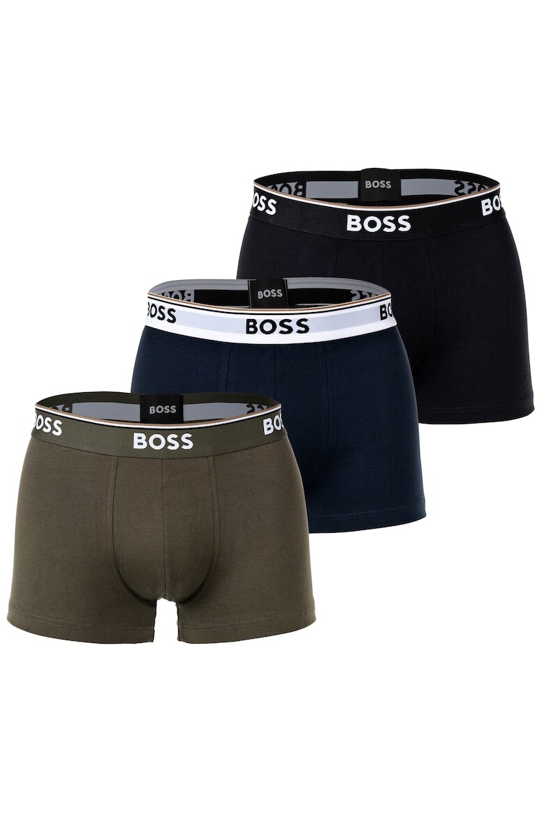 

Боксеры с логотипом на поясе - 3 пары Boss, черный