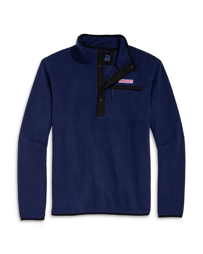 

Флисовый свитер с застежкой на четверть Vineyard Vines Harbour, синий