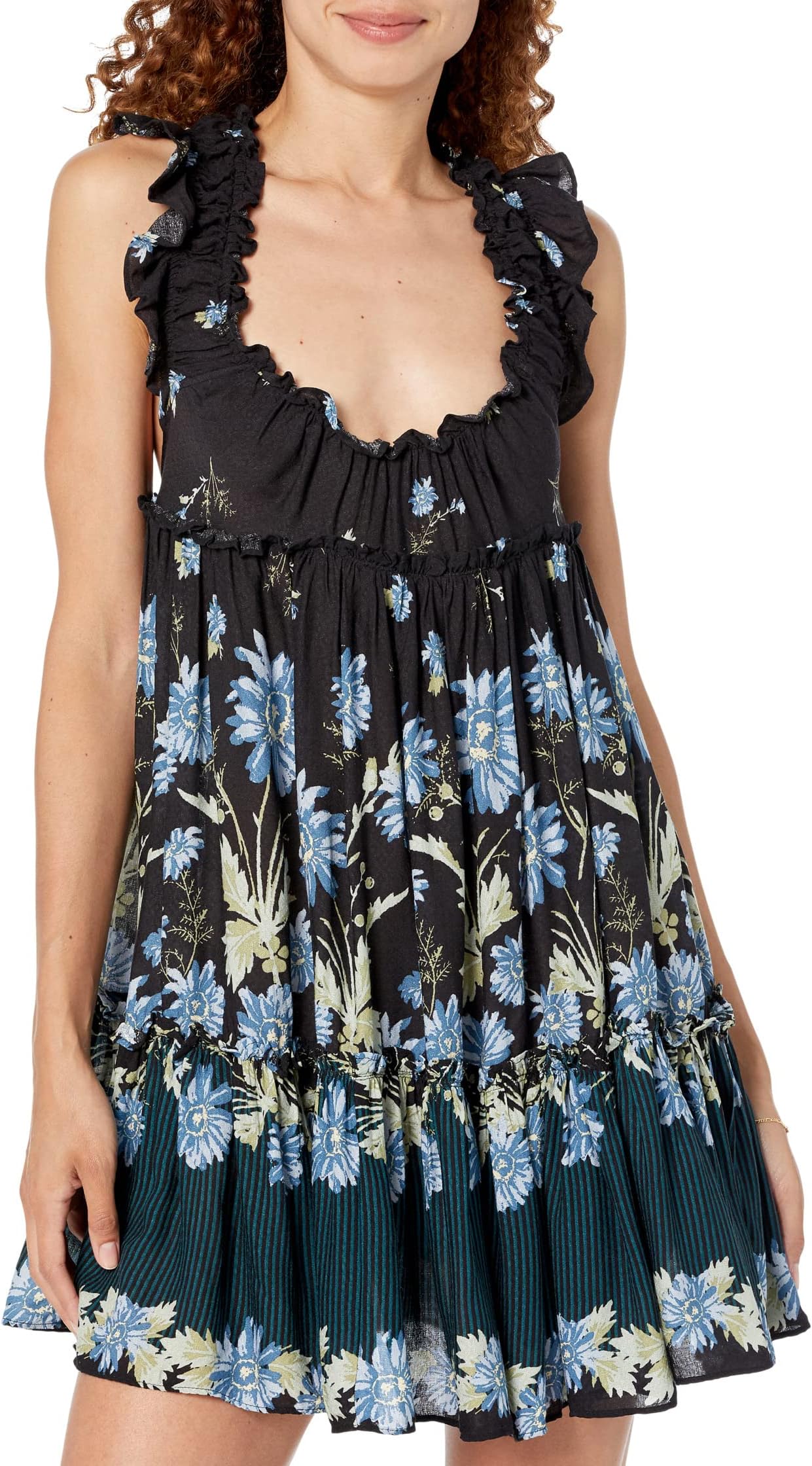 

Платье Bali Wild Daisy Slip Free People, цвет Black Combo