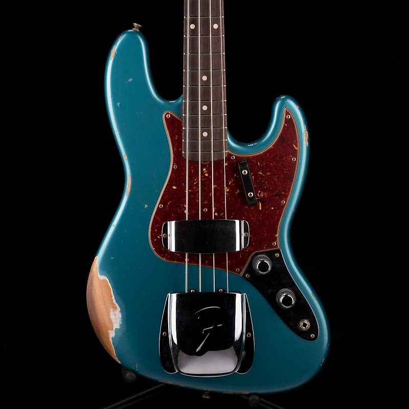 Басс гитара Fender Custom Shop 1960 Jazz Bass Relic Aged Ocean Turquoise