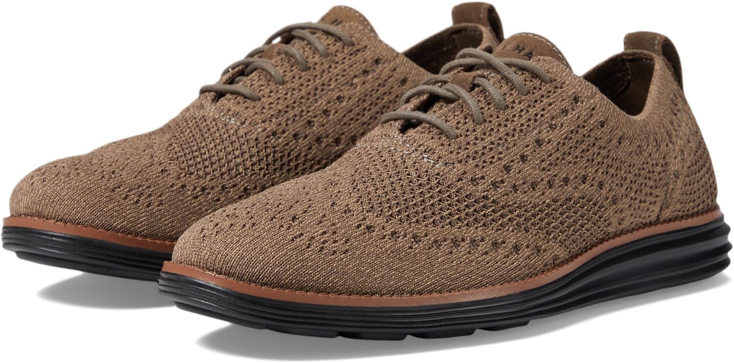 

Оксфорды Originalgrand Stitchlite Wing Tip Oxford Cole Haan, цвет Truffle/Dark Sequoia/Black