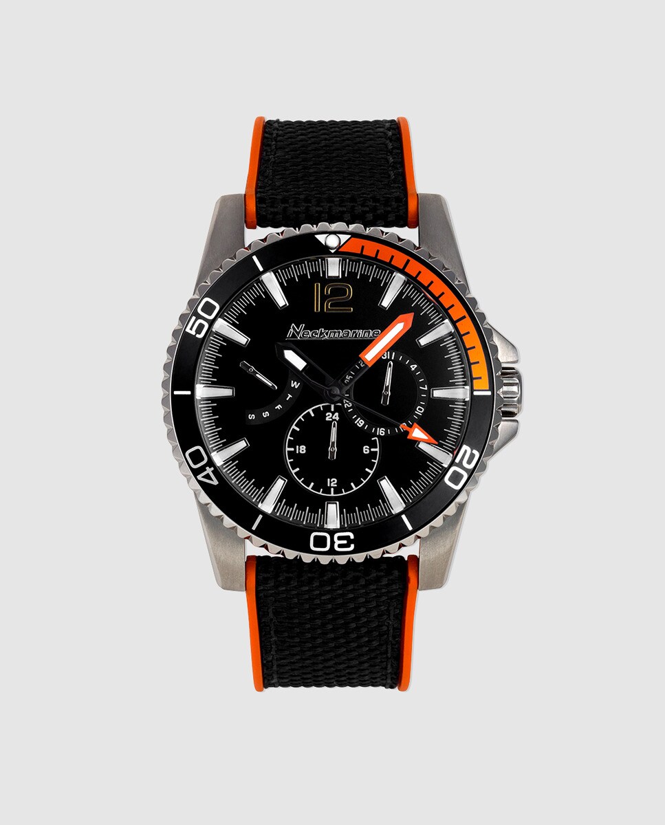 цена Neckmarine X-Treme NM-X3779L04 многофункциональные резиновые женские часы Neckmarine, черный