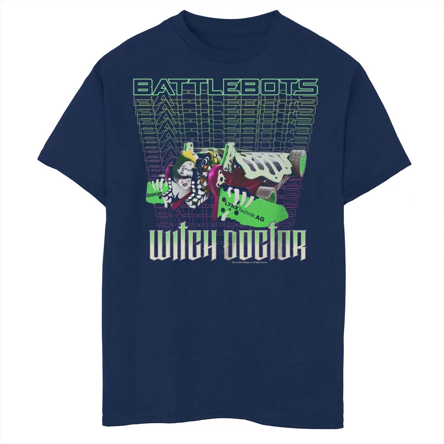 

Футболка с рисунком робота Battlebots Witch Doctor для мальчиков 8–20 лет Licensed Character