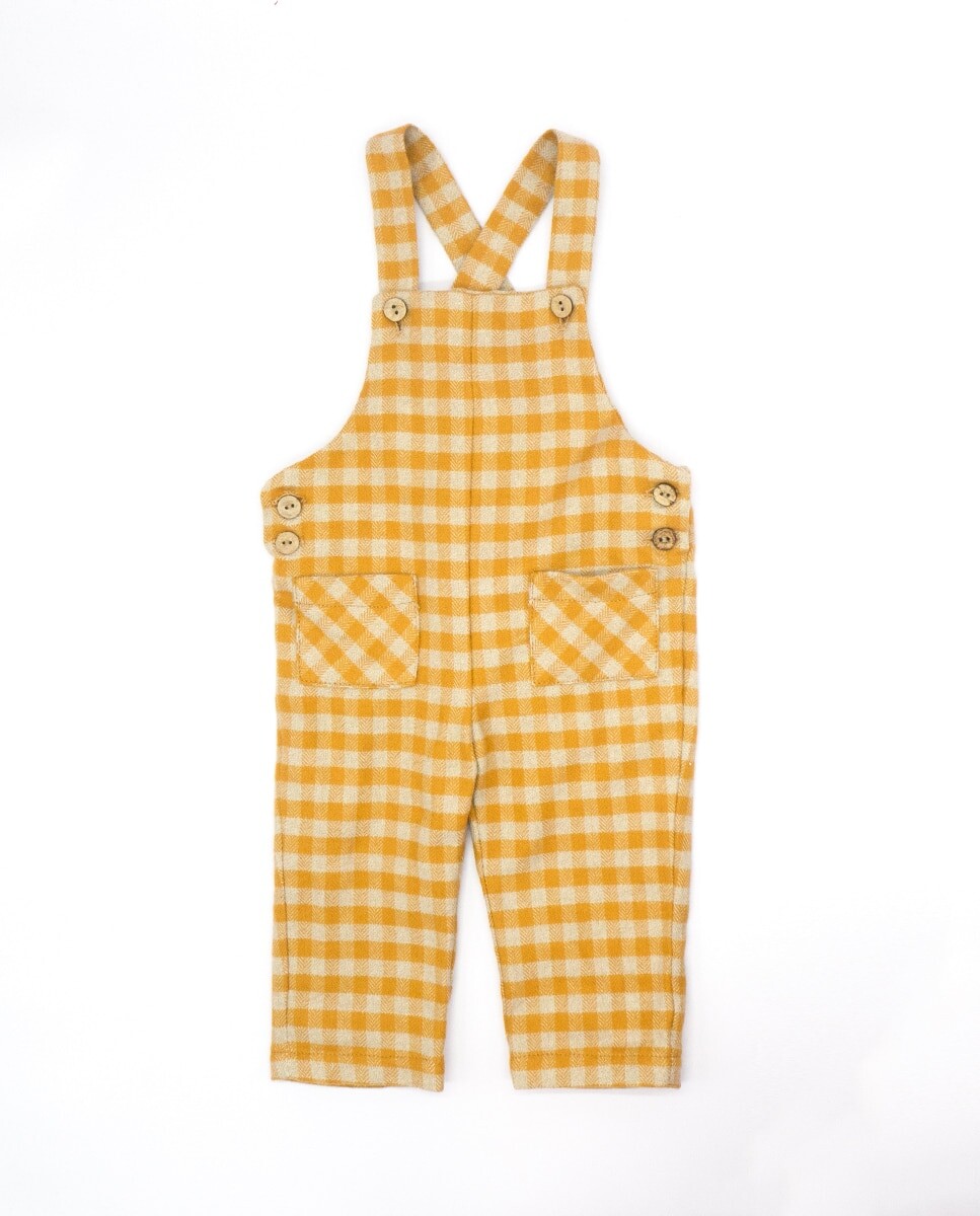 

Хлопковый комбинезон горчичного цвета для мальчиков Fina Ejerique, горчичный