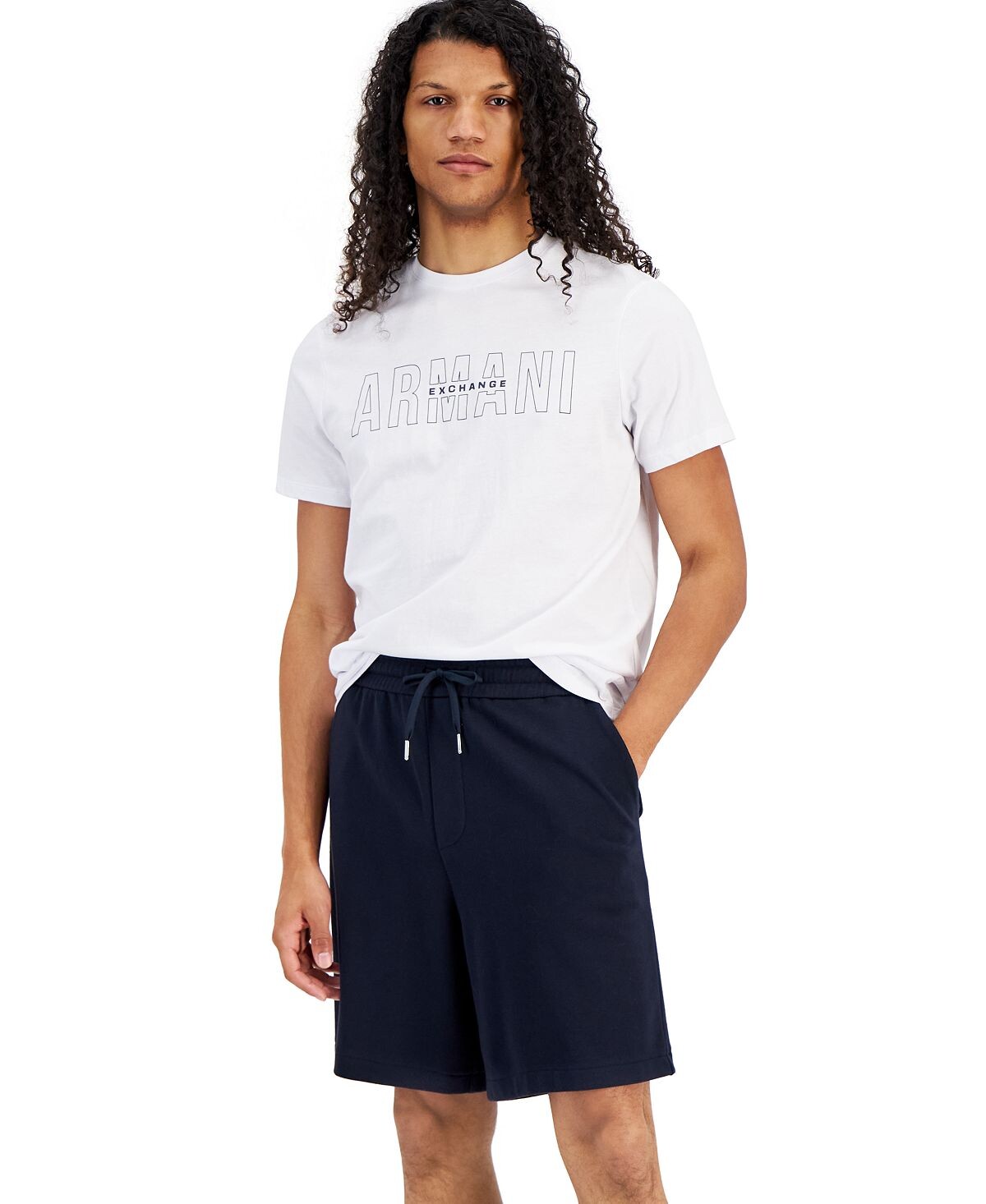 

Мужские шорты на шнурке с логотипом Armani Exchange