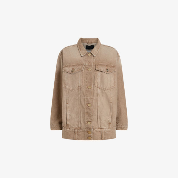 

Куртка дальнобойщика Willow свободного покроя из денима Allsaints, коричневый