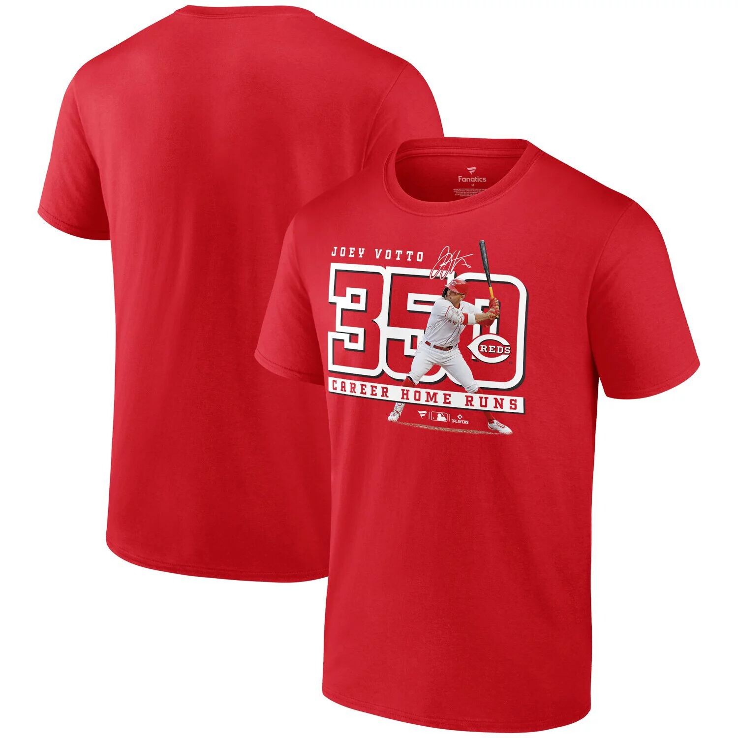 

Мужская красная футболка с логотипом Joey Votto Cincinnati Reds 350 Home Runs Fanatics, Красный