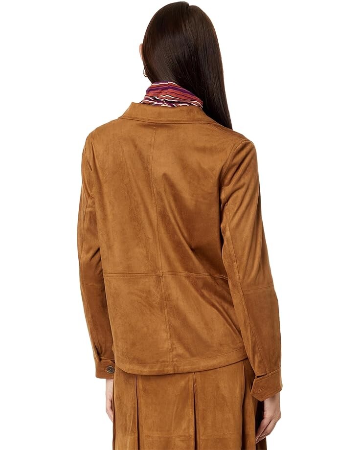 

Куртка Elliott Lauren Suede Long Sleeve Shirt Jacket, цвет Saddle