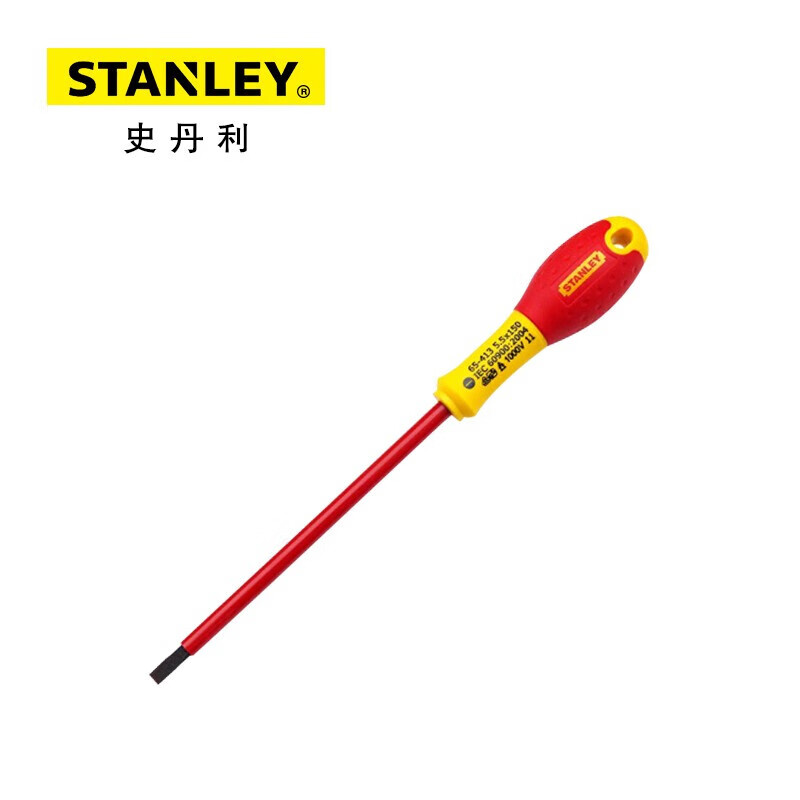 STANLEY 65-413-14 Отвертка с изолированной рукояткой, двухцветная, 5,5x150 мм