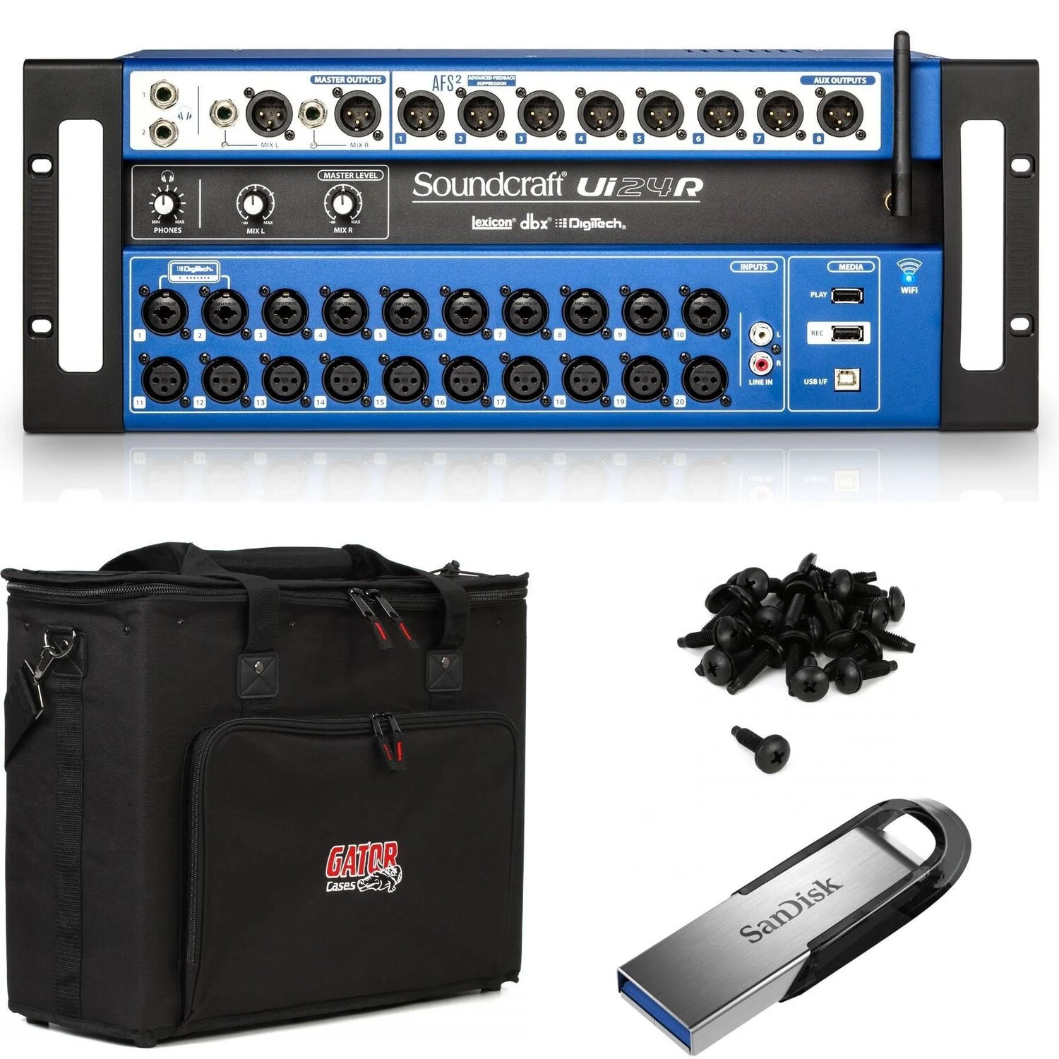 

Комплект цифрового микшера Soundcraft Ui24R с дистанционным управлением