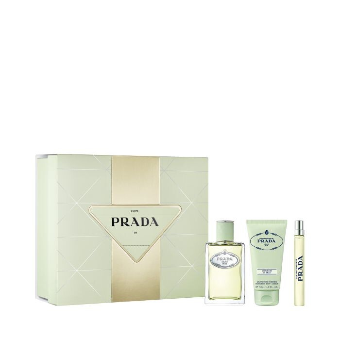 

Женская туалетная вода Estuche Infusion d'Iris EDP Prada, edp 100 ml + BL 50 ml + Mini 10 ml