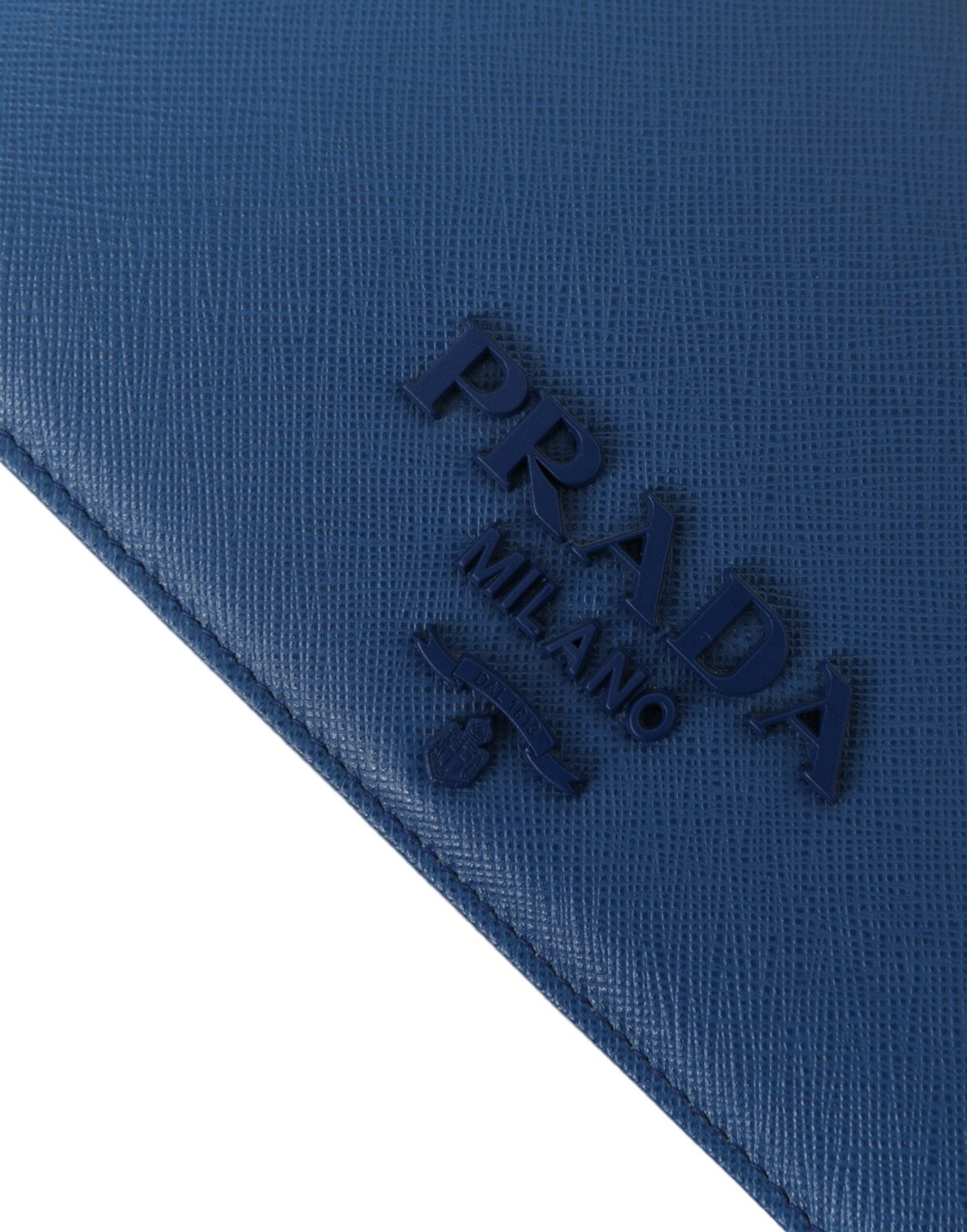 

Prada Элегантная женская кожаная сумочка с монограммой, синий