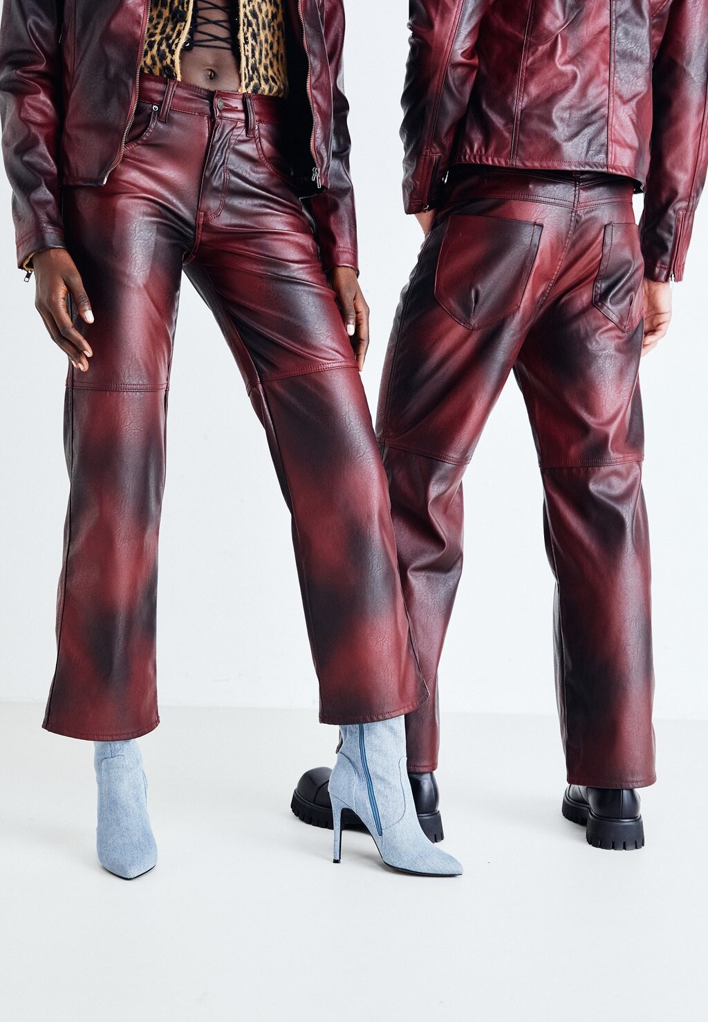 

Брюки из ткани OXBLOOD Jaded London, темно-красный