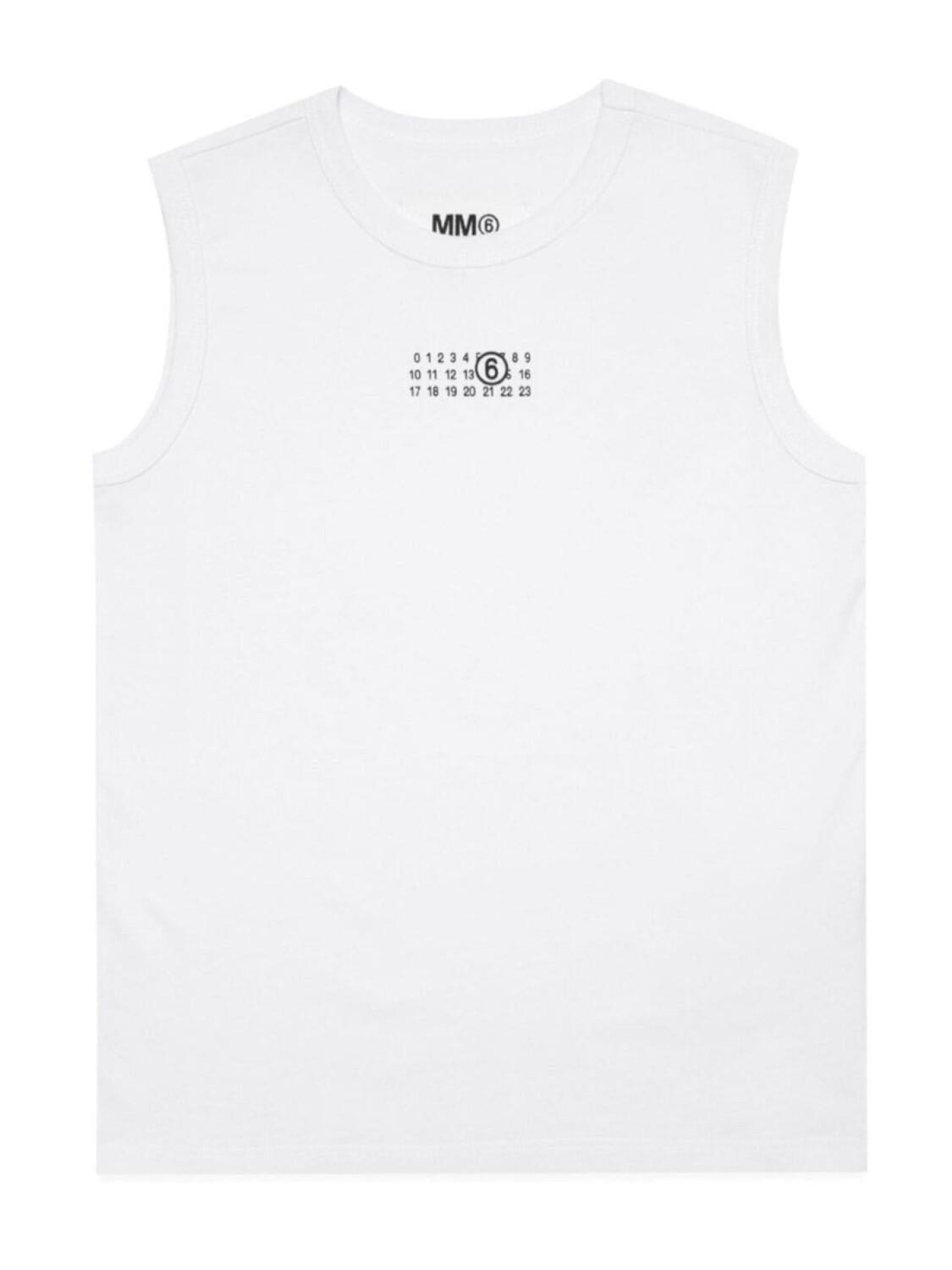 

MM6 Maison Margiela Kids топ из джерси с логотипом, белый