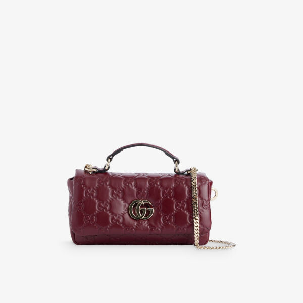 

Мини-Сумка из кожи Gg Milano с верхней ручкой Gucci, красный