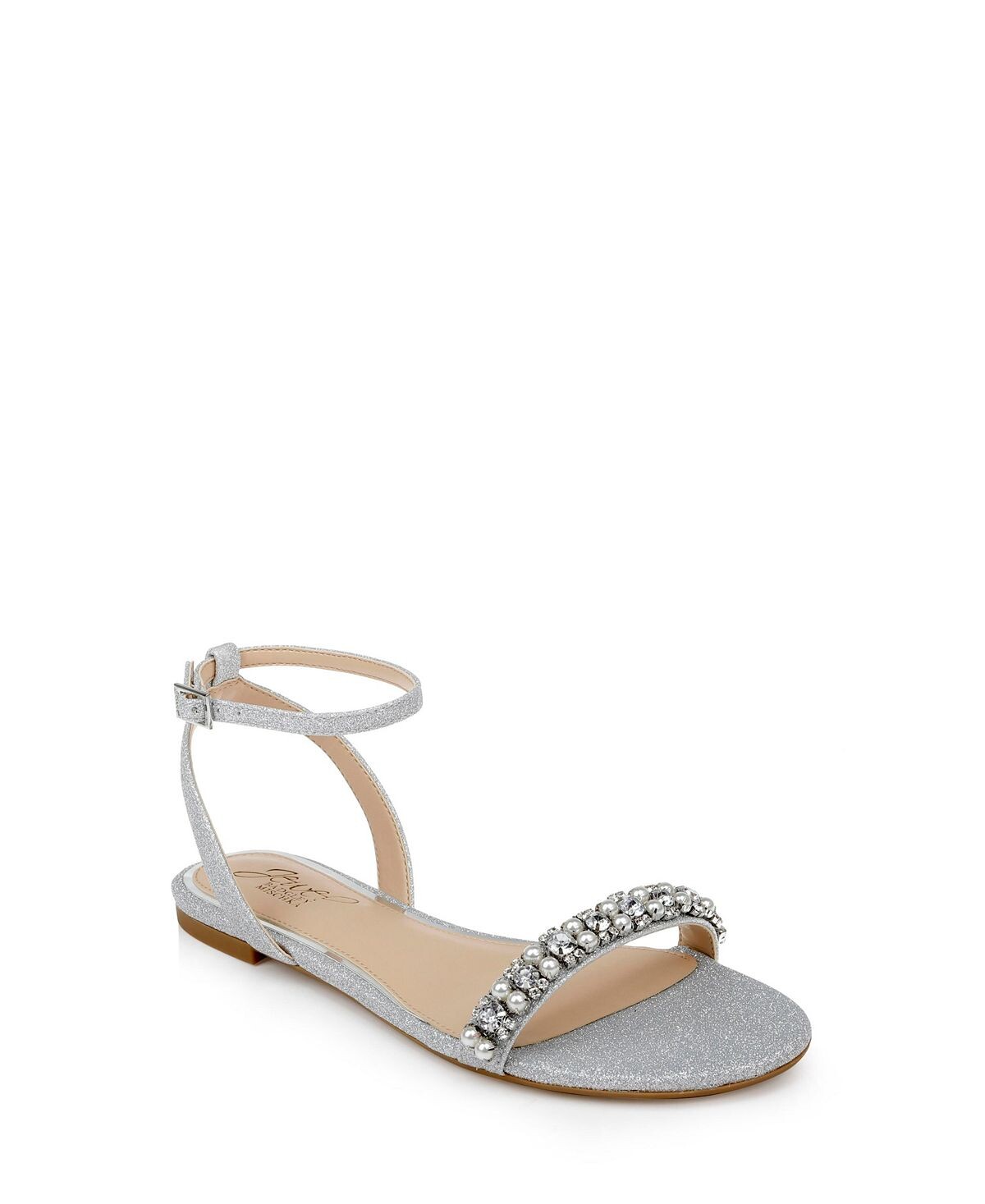 

Женские вечерние сандалии на плоской подошве Daria Jewel Badgley Mischka