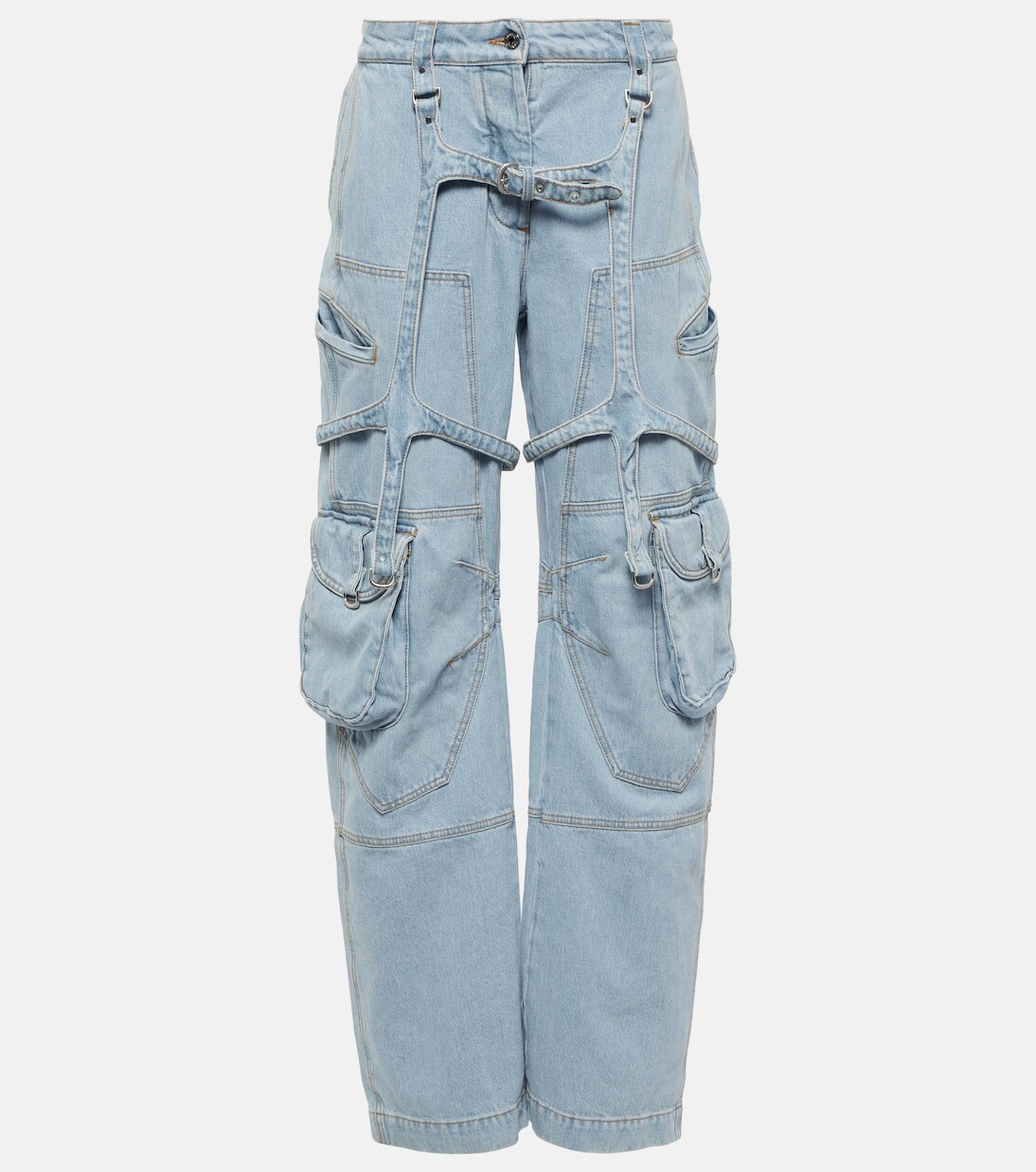 

Джинсы карго с низкой посадкой Off-White, синий