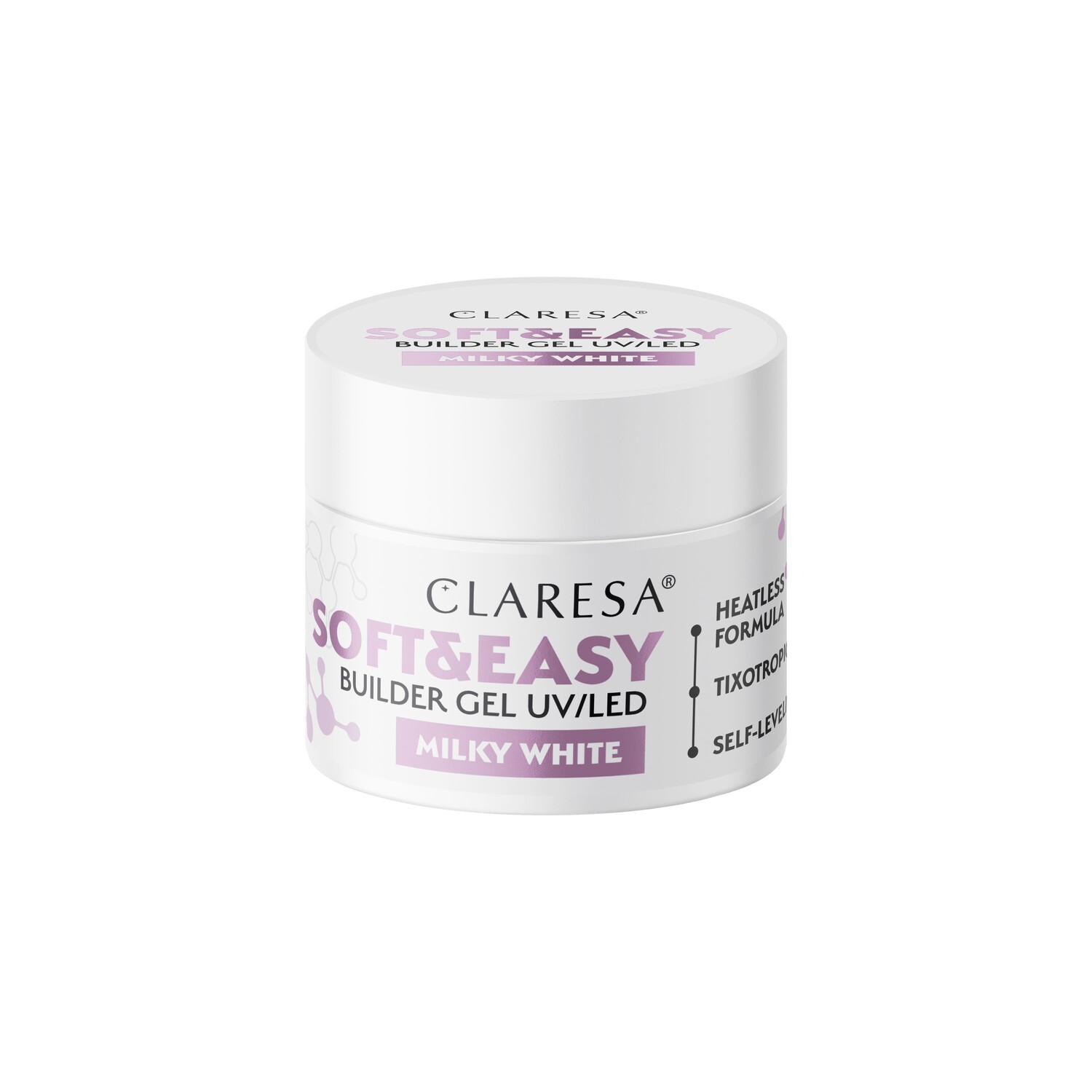 

Гель для наращивания ногтей молочно-белый Claresa Soft&Easy, 12 гр