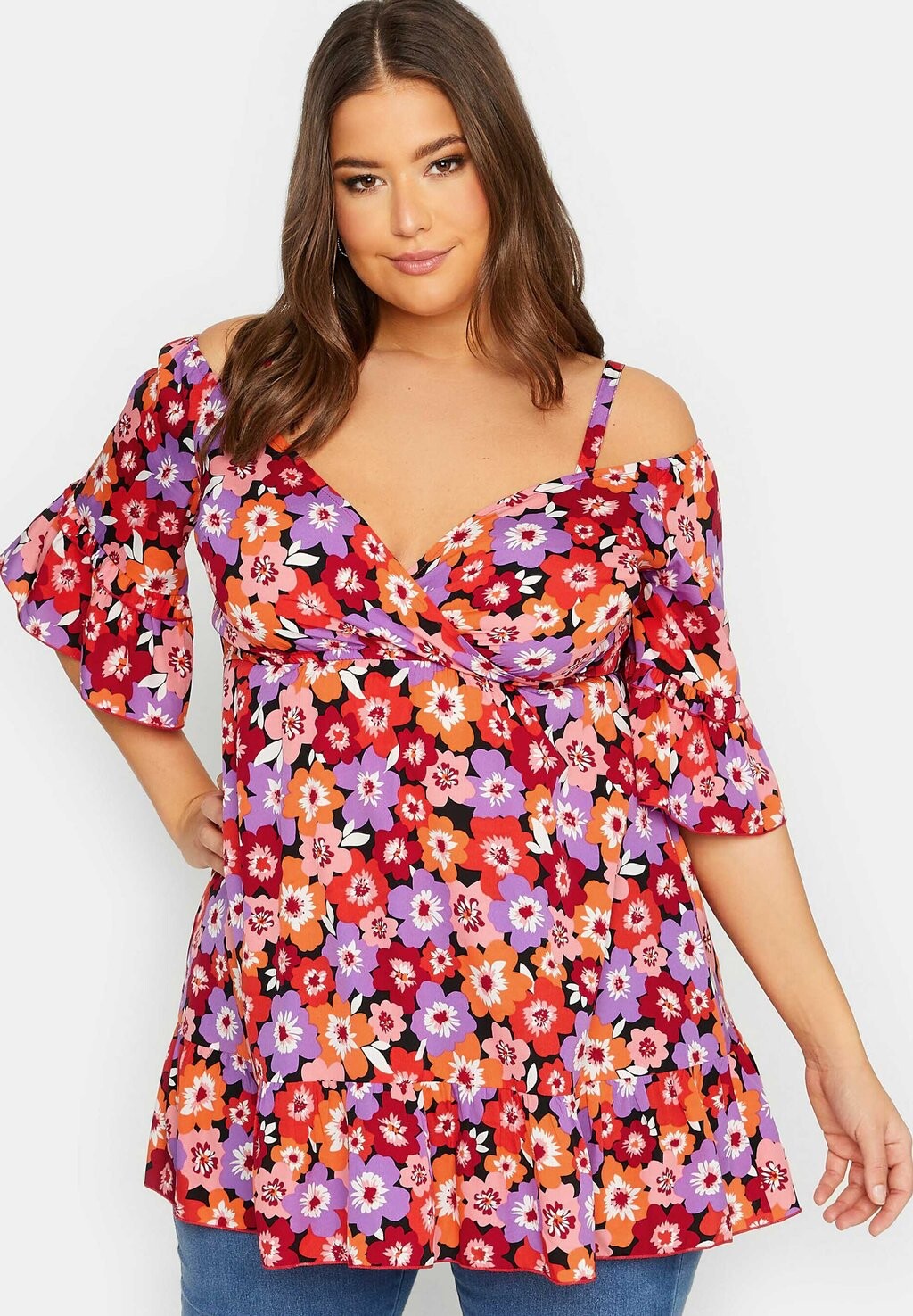 

Блузка Yours Clothing, фиолетовый