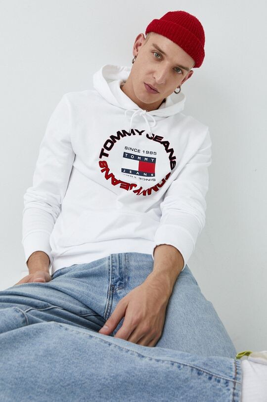 

Хлопковая толстовка Tommy Jeans, белый