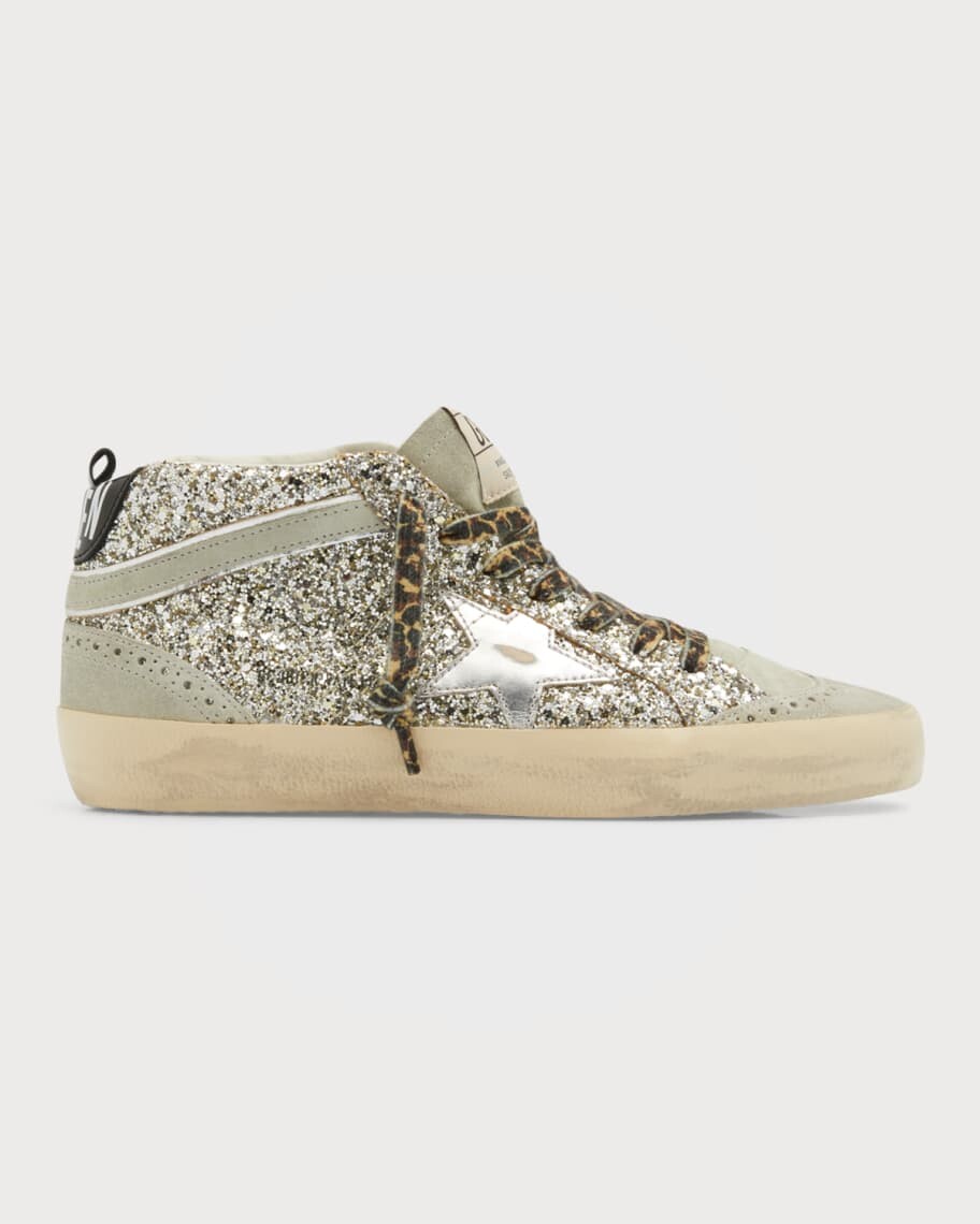 

Кроссовки Mid Star Glitter Leo Wing-Tip Golden Goose