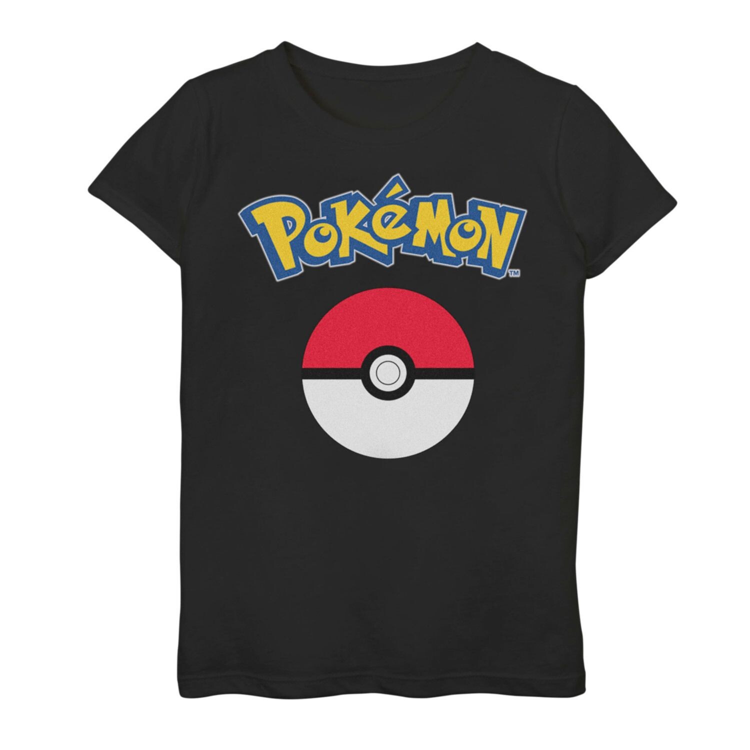 

Классическая футболка с рисунком Pokeball для девочек Licensed Character
