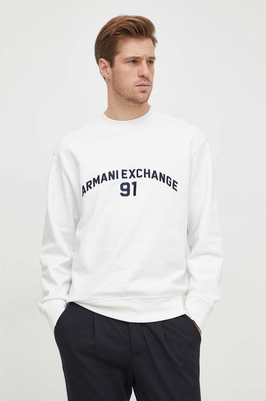 

Хлопковая толстовка Armani Exchange, белый