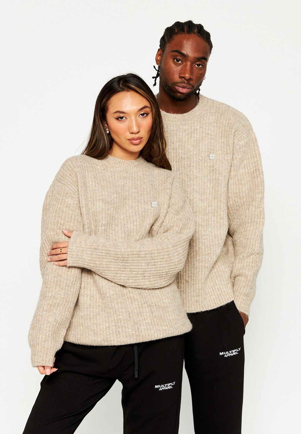 Свитер Oversize Sweater Old London M Multiply Apparel, бежевый цена и фото