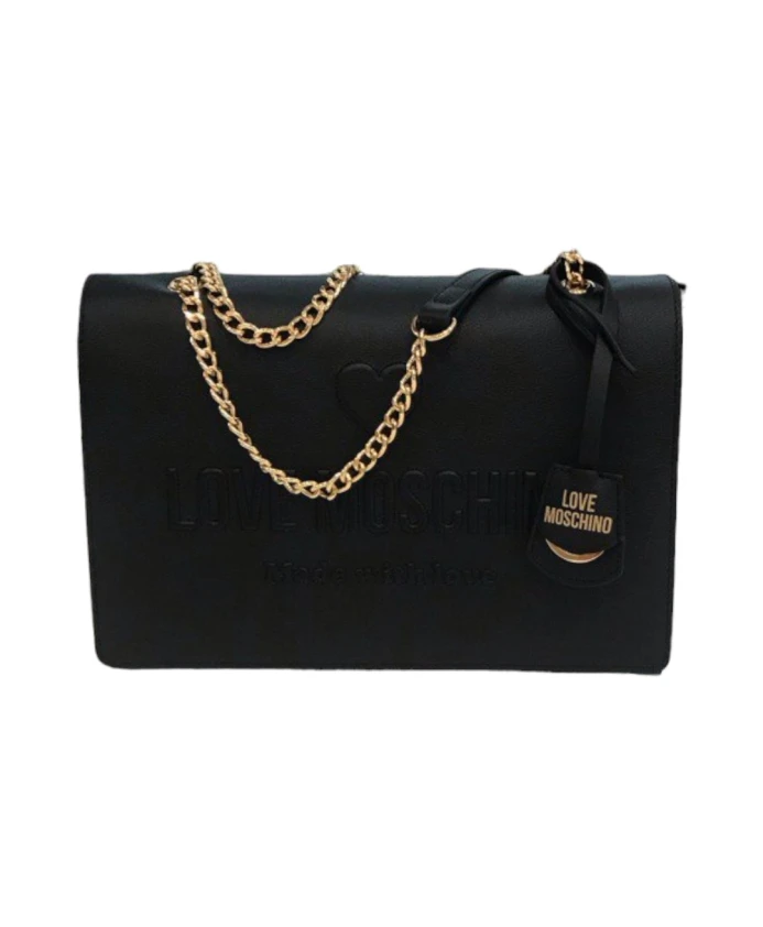 

Кожаная сумка через плечо с логотипом Love Moschino, черный