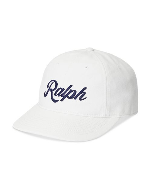 

Шариковая кепка из саржи с аппликацией Polo Ralph Lauren, цвет White