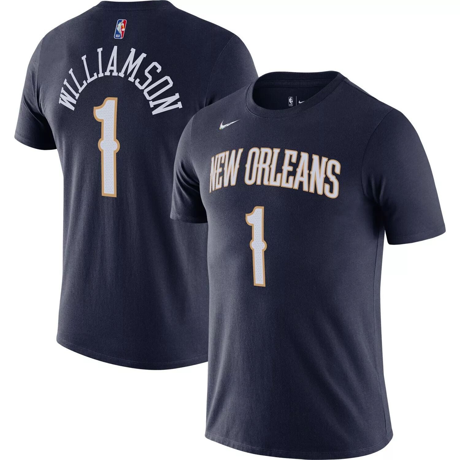 

Мужская темно-синяя футболка Nike Zion Williamson New Orleans Pelicans Diamond Icon с именем и номером, Синий