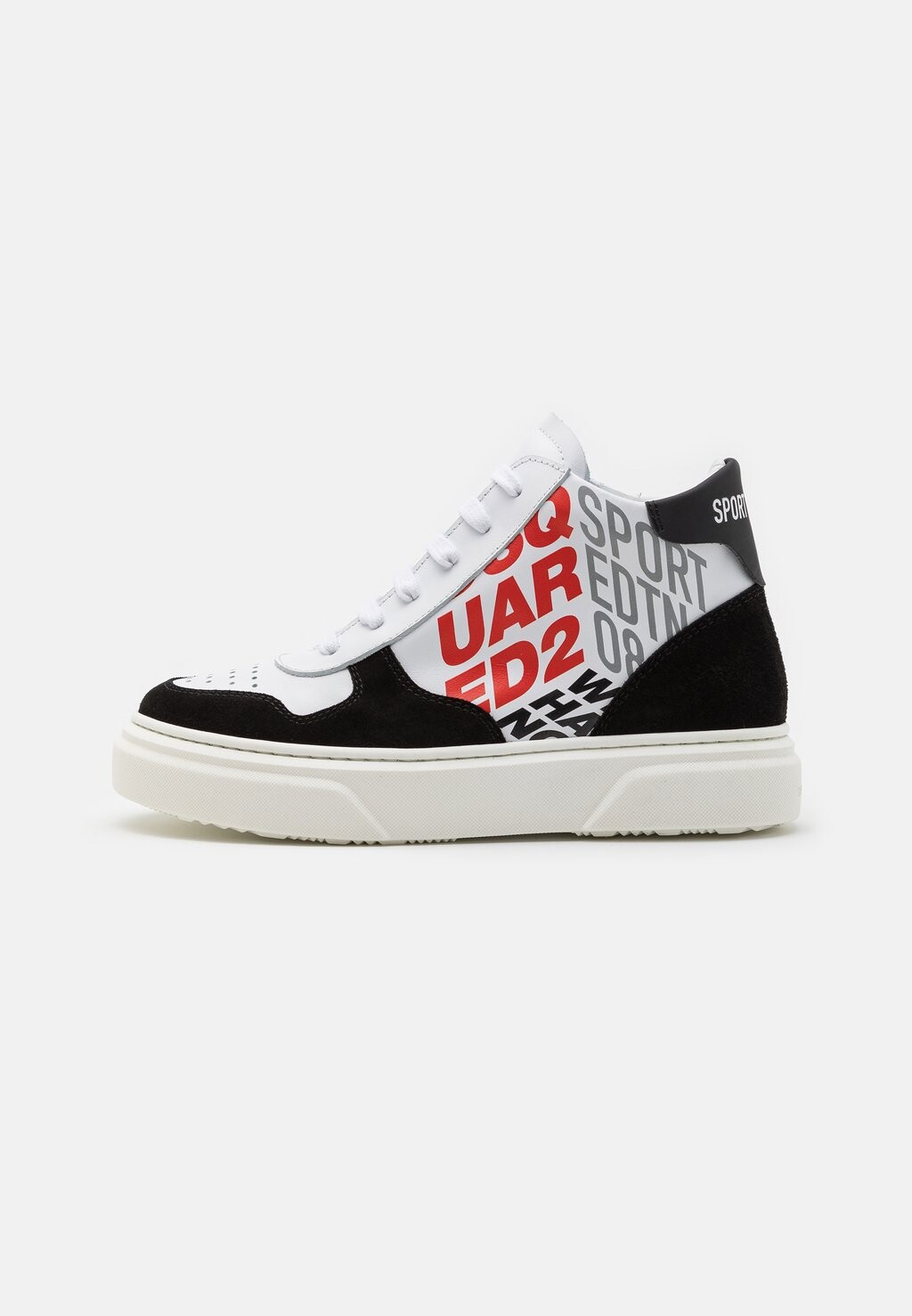 

Высокие кроссовки Unisex Dsquared2, цвет white/black/red